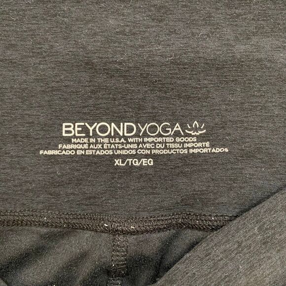 Beyond Yoga Black High Waisted Leggings XL Made in USA - Picture 3 of 6